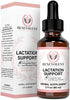 Lactation Supplement Breastfeeding Support Liquid - Breast Milk Supply Increase for Mothers, Organic Drops of Fenugreek Blessed Thistle Goats Rue Herb, 100% 2X Absorption No Alcohol or Sugar