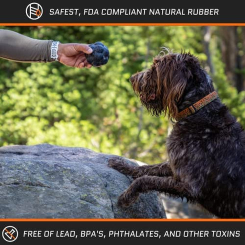 Ultra Durable Tumbler Treat Ball - Lifetime Replacement Guarantee - Aggressive Chewer Approved - Made in USA - Medium/Large Dogs - Safe & Non-Toxic Natural Rubber - Monster K9 Dog Toys
