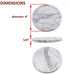 LUANT Circular Marble Stone Decorative Tray for Counter, Vanity, Dresser, Nightstand or Desk, Diameter 8 Inches