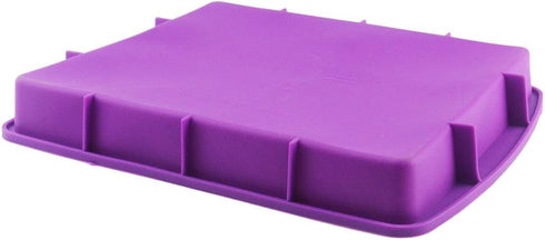 Orgrimmar 2 Pcs Silicone Rectangular Cake Pans Mold Bakeware Bread Baking Pan Non Stick Easy Demoulding Purple