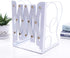 JIARI Adjustable Bookends Metal Book Ends Holder Shelf Heavy Duty Nonskid Bookend for Heavy Book (Round White)