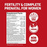 Fertility Supplements for Women to Help Pregnancy & Better Conception + Prenatal Vitamins - Aid Ovulation, Regulate Your Cycle, Balance Hormones with Folate Folic Acid Pills 60 Capsules