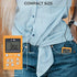 BTECH MPR-AF1 AM FM Personal Radio with Two Types of Stereo Headphones, Clock, Great Reception and Long Battery Life, Mini Pocket Walkman Radio with Headphones (Orange)