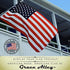 American Flag 3x5 Waterproof Outdoor by Grace Alley, Heavy Duty Fade Resistant Bright Color - Long Lasting Polyester Cotton Blend with Brass Grommets, 100% Made in USA