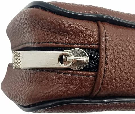 PU Leather Tobacco Smoking Pipe Pouch case/Bag for 2 Tobacco Pipe and Other Accessories-Brown