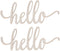 NUOBESTY Hello Wood Sign Home Wooden Letters DIY Block Words Sign Wooden Door Art Decoration,30.5x12.7x0.4cm,2pcs