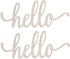 NUOBESTY Hello Wood Sign Home Wooden Letters DIY Block Words Sign Wooden Door Art Decoration,30.5x12.7x0.4cm,2pcs