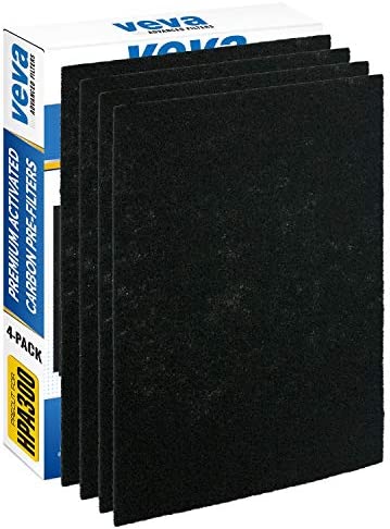 Veva 4 Pack Filter B Replacement, Compatible with Germ Guardian FLT4825 HEPA, AC4900CA, AC4825, AC4850PT, AC4820, 4 Pre-Cut Carbon Pre-Filters for GermGuardian Filter B