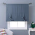 NICETOWN Kitchen Tie Up Curtain, Balloon Blackout Shades Window Treatment Valance for Loft, Bay Window (Stone Blue, Rod Pocket Single Panel, W46 x L63)