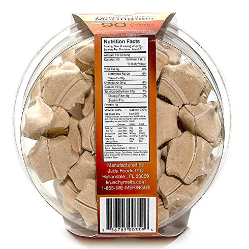 Krunchy Melts - Original Meringue Cookies - Pumpkin Spice Flavor - Fat Free - Gluten Free - Nut Free -90 Calories Per Serving - Low Calorie Snack - Sweet Treats - 4 Oz