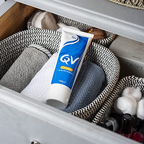 QV Cream Highly concentrated moisturising cream for dry skin 100ml, Fragrance Free, 100 gram