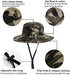 Boys Camo Sun-Bucket-Hat Summer Outdoor Safari Fishing-Hat Boonie-Cap for Big Kids 7-14Yrs (Size: 7)