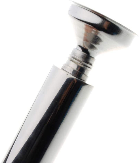 MOTZU 2 oz Hip Stainless Steel Flask & Funnel Set, Mini Portable Tubed Pocket Wine Whiskey Flask, Easy Pour Funnel is Included