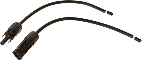 Renogy One Pair of 9In 12AWG Adaptor Kit Solar Cable Wire PV with Female & Male Connectors Connect Solar Panel and Charge Controller