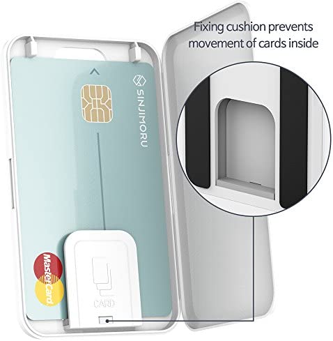 Sinjimoru Phone Card Holder Stick-on Phone Card Case, Phone Wallet Credit Card Holder on Back of Phone with up to 3 Cards and Cash Storage. Card Zip Black