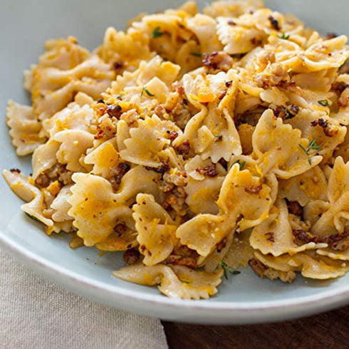 Jovial Farfalle Gluten-Free Pasta | Whole Grain Brown Rice Farfalle Pasta | Non-GMO | Lower Carb | Kosher | USDA Certified Organic | Made in Italy | 12 oz