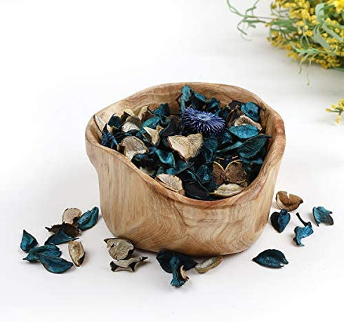 Qingbei Rina Potpourri Bags,Ocean Breeze Scented Potpourri Dried Flower, Home Fragrance Sachet Petal Bowl Vase Filler,Seashell Beach Coastal Decor, 8.4 oz+Vial(Turquoise)