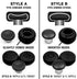 Elite Series 2 Studded Grip Skin for Xbox One Elite Series 2 Controller (NOT for Series X/S/Elite 1) by Foamy Lizard - Sweat Free Silicone w/Flat Top Anti-Slip Studs + 8 QSX-Elite Thumb Grips (Black)
