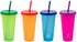 12 Pack Manna Color Changing Reusable Tumblers with Straw Set