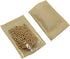 50 Pcs Clear Fornt Brown Kraft Paper for Zip Plastic Package Lock Bag Doypack Stand Up Pouch Zipper Lock Reclosable Pouch Nuts Coffee Food Storage Packaging Pack (4.7x7.9 inch)
