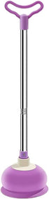 DOITOOL Toilet Plunger Toilet Bowl Cup Rubber Toilet Plunger with Long Handle Bathroom Toilet Bowl Plunger Cleaning Accessory Purple