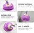 DOITOOL Toilet Plunger Toilet Bowl Cup Rubber Toilet Plunger with Long Handle Bathroom Toilet Bowl Plunger Cleaning Accessory Purple