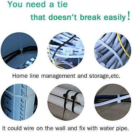 Zcpotizi Clear Zip Ties 6 Inch White Small Nylon Cable Ties Wire Ties Zipties Self-Locking for Fence Plants Wreath Crafts Christmas Gifts for Garden Office Use 100 Pack