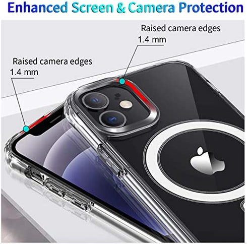 Ambar Compatible with MagSafe Case for iPhone 11 Pro (5.8 inch), Shockproof, Acrylic Back, Magnetic Transparent Case