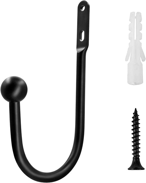 VRSS Curtain Tiebacks Drapery Holdbacks Simple Vintage Style (2pcs Black)