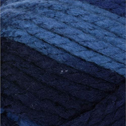 Bernat Softee Chunky Ombre Yarn, 2.5 oz, Gauge 5 Bulky Chunky, 100% Acrylic, Denim Ombre