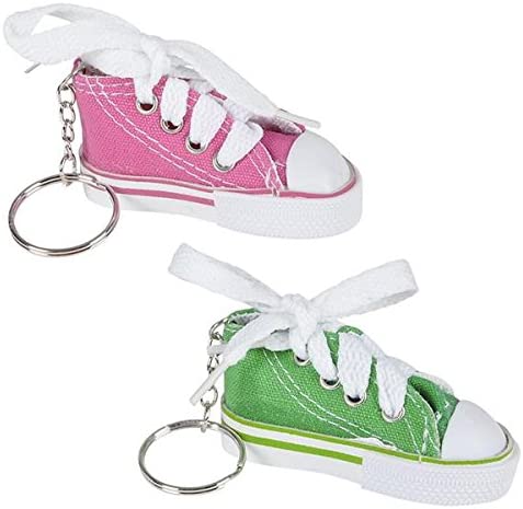 Rhode Island Novelty 3 Inch Chuck Sneaker Shoe Keychains Lot of 12 Assortments May Vary