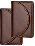Ocadux Leather Business Card Holder Case for Men or Women Pocket Business Card Wallet Name Card Case Holder with Magnetic Shut, Holds 25 Business Cards, Coffee