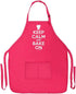 Keep Calm and Bake On Funny Apron for Kitchen Baker Baking Two Pocket Apron for Women and Men
