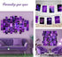 WOONKIT Purple Wall Collage Kit Aesthetic Pictures, Wall Decor for Bedroom Aesthetic, Photo Wall Collage, Room Decor for Teen Girls, Purple Wall Decor, Collage Kit, Trendy Teen, 50PCS 4x6 INCH