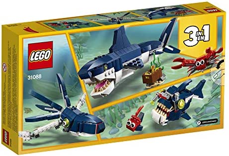 LEGO Creator 3in1 Deep Sea Creatures 31088 Building Toy Set for Kids, Boys, and Girls Ages 7+ (230 Pieces)