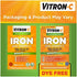 Vitron-C Iron Supplement, Once Daily, High Potency Iron Plus Vitamin C, Dye Free Tablets, 60 Count
