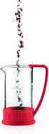 Bodum Brazil French Press Coffee Maker with Borosilicate Glass Carafe, 34 Ounce, Warm Red