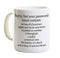 Sorry Your Password Must Contain Mug 11 Oz - Funny Coffee Mug Gift For System Administrator Computer Scientist