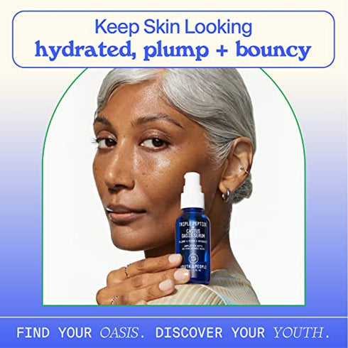 Youth To The People Triple Peptide + Cactus Oasis Face Serum - 4D Hyaluronic Acid Hydrating Serum + Skin Firming Peptides for Face & Malachite Minerals - 3-in-1 Face Tightening Facial Serum (1oz)