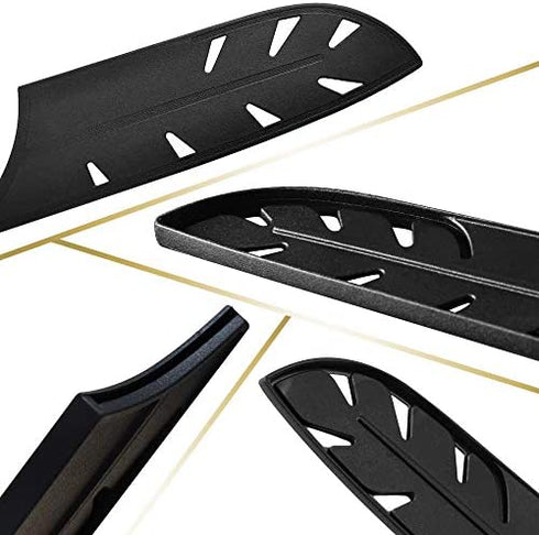 XYJ 9pcs Plastic Knife Covers or Sleeves,Knives Edge Guard or Case,Universal Sheath,Blade Guards Protector for Paring Utility Santoku Nakiri Bread Carving Chef Cleaver, Kitchen Knife Cover or Sleeve