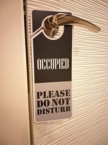CLEVER SIGNS Do Not Disturb Sign - Occupied, 2 Pack, Door Hanger, Double Sided, Ideal for Using in Any Places Like Bathroom, Home Office, Conference Room, Shared Apartment, Restroom etc.