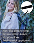 Strap Gummy - Prevent Strap Slips - The Original Non Slip Shoulder Strap Grip Strips – Set of Large Black or Small Semi-Clear
