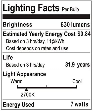 12V LED Light Bulb 7W 630Lm AC/DC 12-24Volt Low Voltage E26 Base (2700K Warm White)40-60 Watt A19 Bulbs Equivalent- Landscape Garden Yard, 12volt Battery Power System Off Grid Solar Lighting- 6 Pack