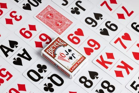 Bicycle Large Print Playing Cards (Color May Vary)