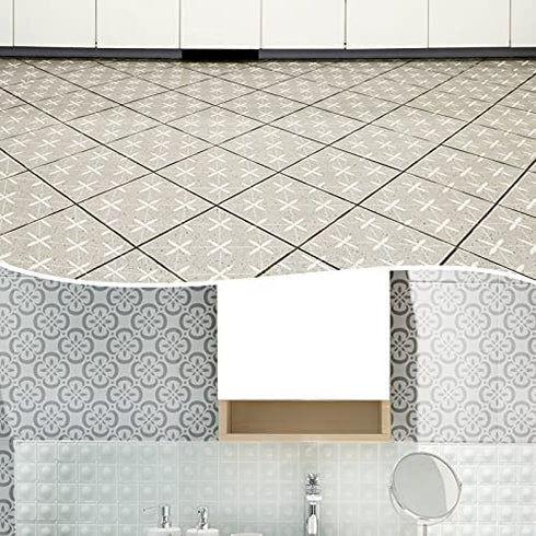 9 Pieces Floor Painting Stencils Large Tile Stencils Wall Drawing Pattern Templates Floor Stencils Kit in 9 Styles for Painting Linoleum Floor Wall Wood Tiles Cement Decor (Simple Style,6 x 6 Inch)