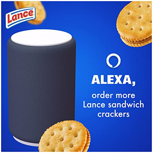 Lance Sandwich Crackers, Malt with Peanut Butter, 8 Ct Box
