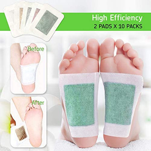 Samsali Foot Pads, 20 Bamboo DeepCleansing Sleep Patch, Upgraded 2 in 1 Aroma DetoxFoot Patches for Better Sleep, Rapid Foot Care, Foot Pads for Women and Men Foot Care, 20 Pads