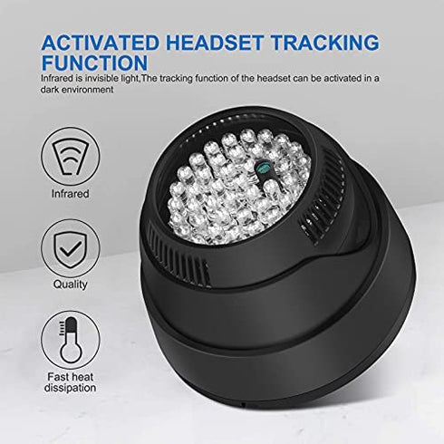 Esimen IR Illuminator Infrared Flood Light Compatible for Oculus Quest 2,Meta Quest, Hand Tracking Immersive No-Light Anti-Interference, Increase Tracking Sensitivity Reduce Drift(Black)