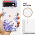 Google Pixel 6 Case Clear with Lavender Floral Flower Pattern Design for Google Pixel 6 Slim Thin Soft Silicone TPU Protective Phone Cover for Google Pixel 6 Women Girls-Purple Lavender
