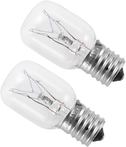 Microwave Light Bulb Stove Light Lamp Compatible with Whirlpool GE Kenmore LG Microwave, Dimmable with E17 Base 125V 40W, Repalcement for 8206232A, 2Pcs